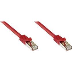 RJ45 Patchkabel MitCat.7 Rohkabel Und Rastnasenschutz (RNS®), S/FTP, PiMF, Halogenfrei, 600MHz, OFC, Rot, 5m, Good Connections® (8070R-050R)
