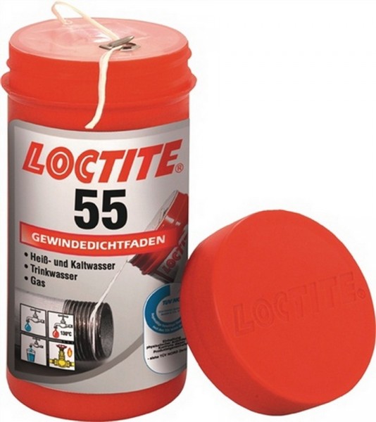 LoctiteÂ® 55 Gewindedichtfaden Herstellerfarbe WeiÃ 492004 50 M