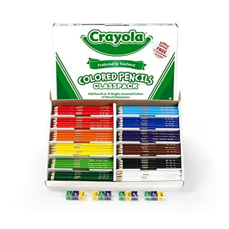 Crayola Colored Pencils  Bulk Classpack  Classroom Supplies  12 Colors May Vary  240 Count  Standard