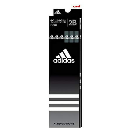 Mitsubishi Pencil Adidas Black 12-piece Set Hardness: 2B6 Square Shaft 5588 (2B)