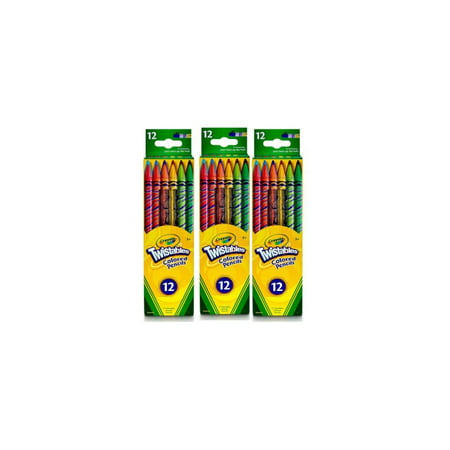 Crayola Twistables Colored Pencils  12 Ct (3 Pack) (Bundle)