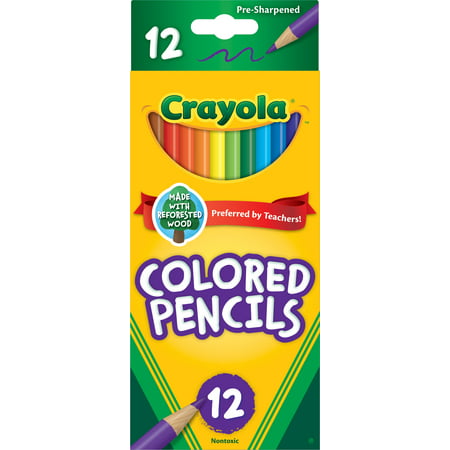 (4 Pack) Crayola Colored Pencils  Assorted Colors  Pre-sharpened  Adult Coloring  12 Count