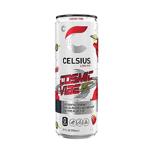 CELSIUS Sparkling Cosmic Vibe  Functional Essential Energy Drink 12 Fl Oz Can (Pack of 12) thumbnail