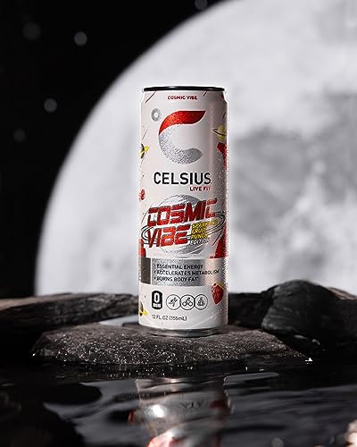 CELSIUS Sparkling Cosmic Vibe  Functional Essential Energy Drink 12 Fl Oz Can (Pack of 12) thumbnail