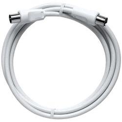 Antennas Cable [1x Belling-lee/iec Plug 75? - 1x Belling-lee/iec Socket 75?] 1.50 M 85 Db White Axing