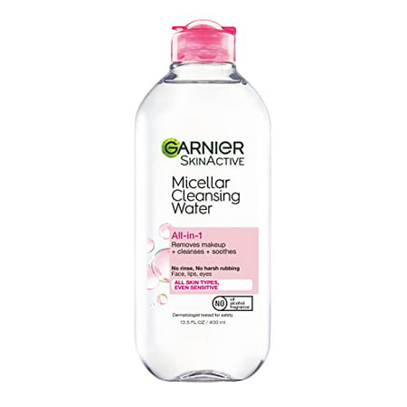 Garnier SkinActive Micellar Water for All Skin Types  Facial Cleanser & Makeup Remover  13.5 Fl. Oz  1 Count (Packaging May Vary)