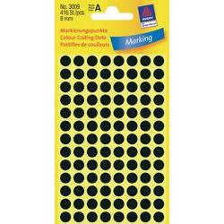 Avery-Zweckform 3009 Markierungspunkte Etiketten Ã 8 Mm Schwarz 416 St. Permanent Papier