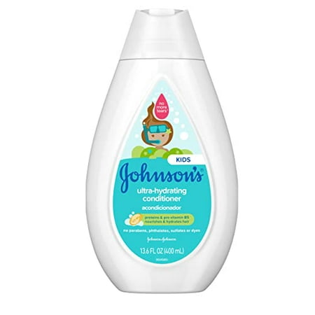 Johnson S Ultra-Hydrating Tear-Free Kids  Conditioner with Pro-Vitamin B5 & Proteins  Paraben-  Sulfate- & Dye-Free Formula  Hypoallergenic & Gentle f
