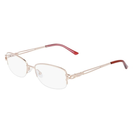 Marchon NYC TRES JOLIE 198 Eyeglasses 770 - Rose Gold Women Rectangle