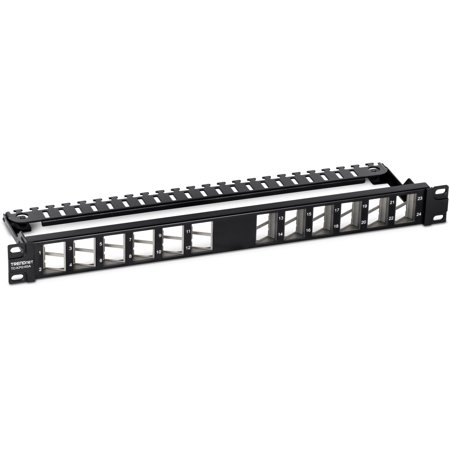 TRENDnet TC-KP24SA, 24-Port Blank Angled Keystone Shielded 1U Patch Panel