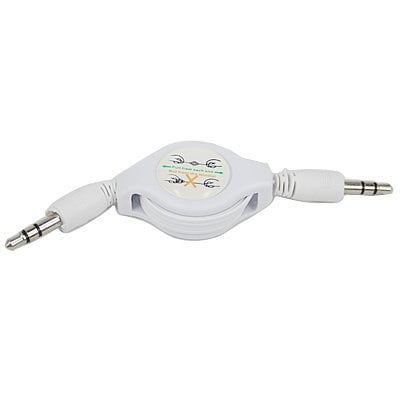 3 Feet Retractable Mini 3.5mm Plug Male to Male Stereo Auxiliary Aux Cord Cable for HTC?Windows Phone 8X HTC 6990 HTC Zenith(at&T)  T Mobile  Verizon)
