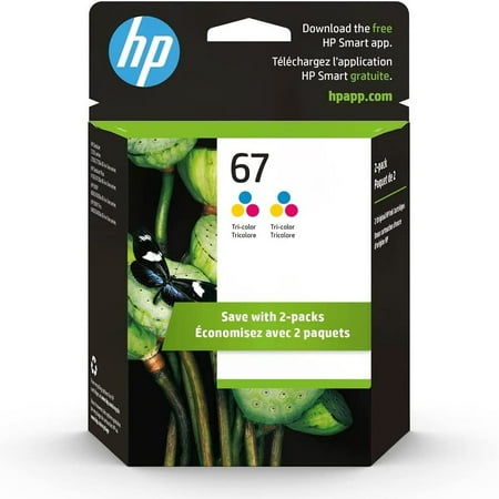 HP 67 Ink Cartridges | Original Printer Ink HP 67 | Work with DeskJet 2700 2755 2723 Series DeskJet Plus 4100 4155 Series ENVY 6400 6000 6458 Series |