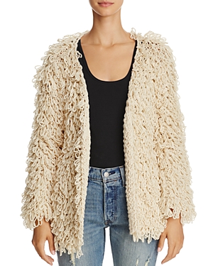 Freeway Looped Shag Open Cardigan
