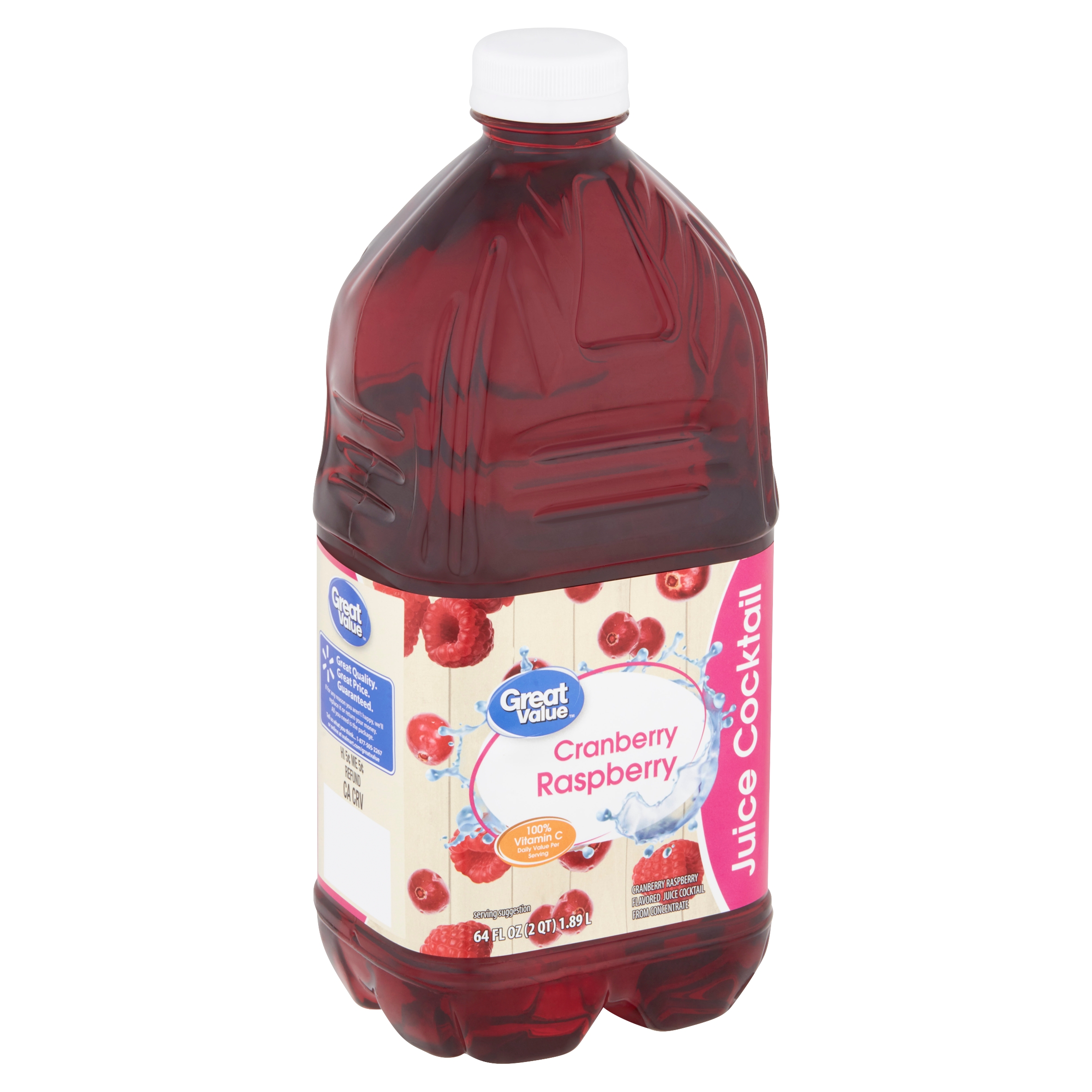 Great Value Cranberry Raspberry Juice Cocktail  64 Fl Oz