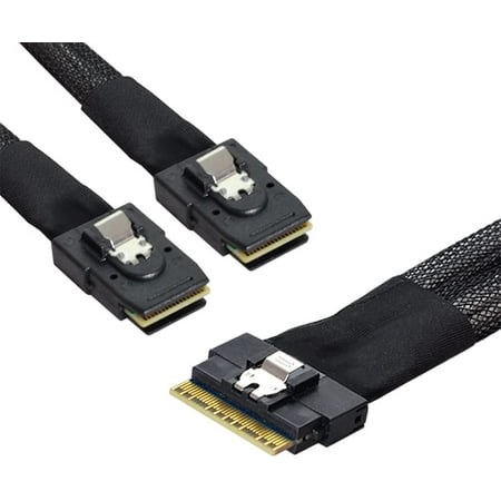 PCI-E Ultraport Slimline SAS Slim 4.0 SFF-8654 8i 74pin to Dual SFF-8087 Mini SAS Cable PCI-Express