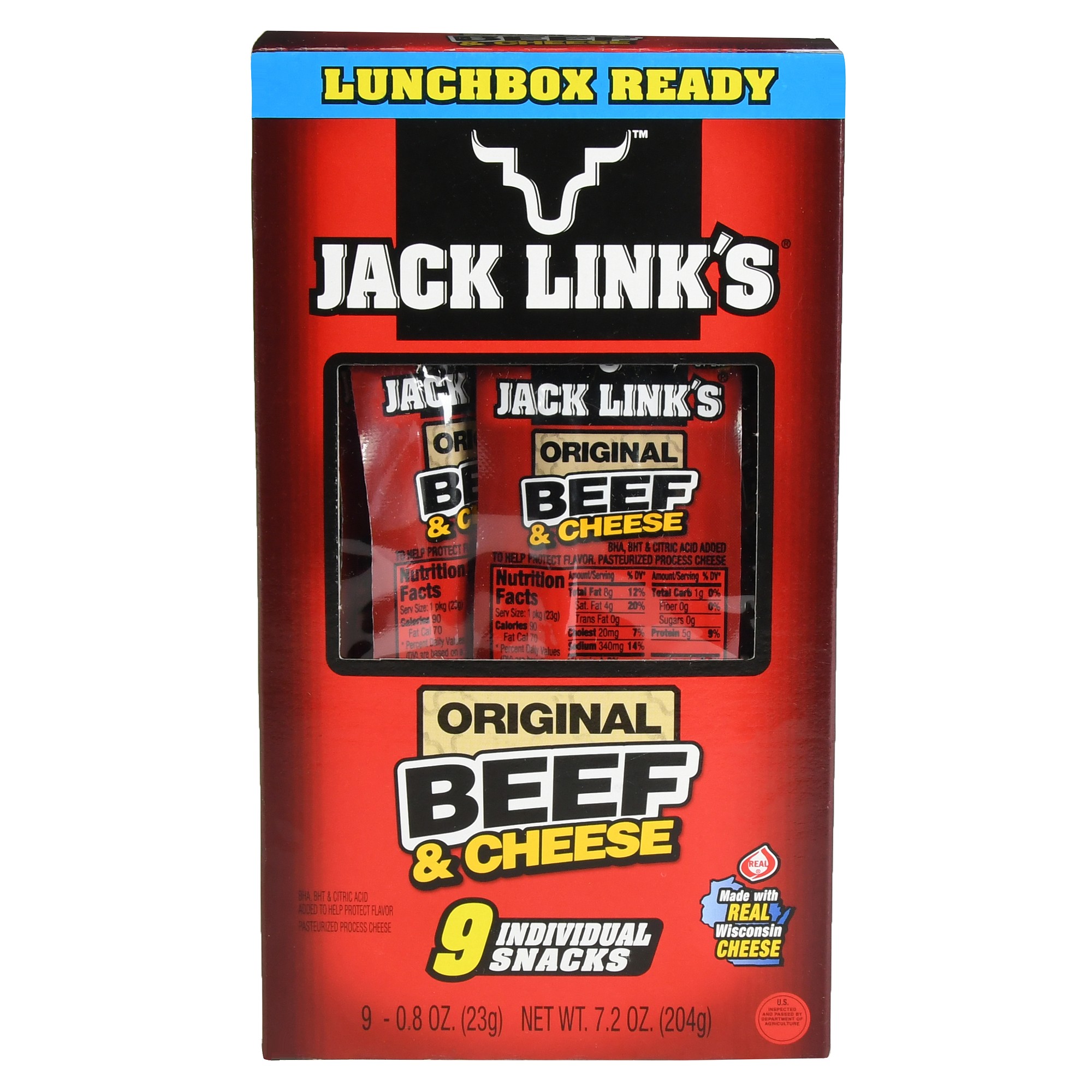 Jack Link S Original Beef & Cheese Sticks 9 Pack