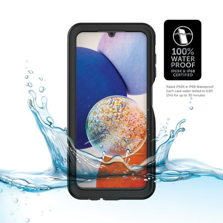 Photo 1 of Body Glove Tidal Waterproof Phone Case for Samsung Galaxy A14 5G - Black/Gray