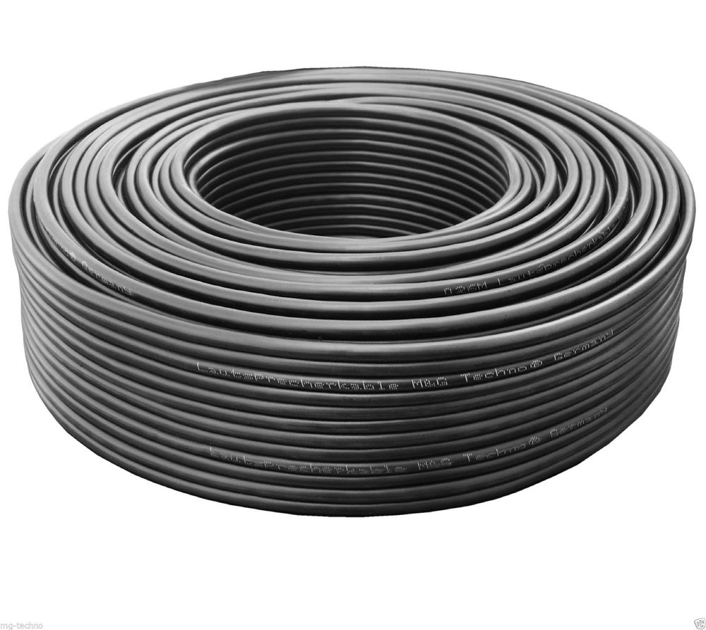 30m Lautsprecherkabel 2x0,75mm² OFC Rund Schwarz Metermarkierung
