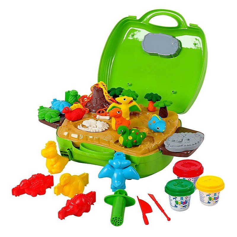 Playgo 8835 Knetkoffer Dinosaurier
