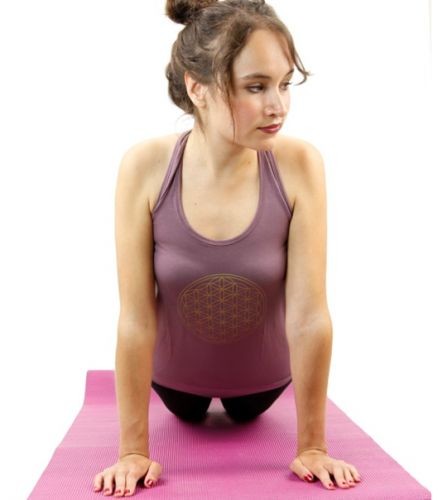 Yoga-Top Flower of Life? Aubergine L