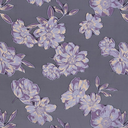 Zelouf Tres Riche Large Organza Jacquard Lurex   Sewing  DIY  Crafts Fabric by the Yard  Black/rose Gold  1 Yard