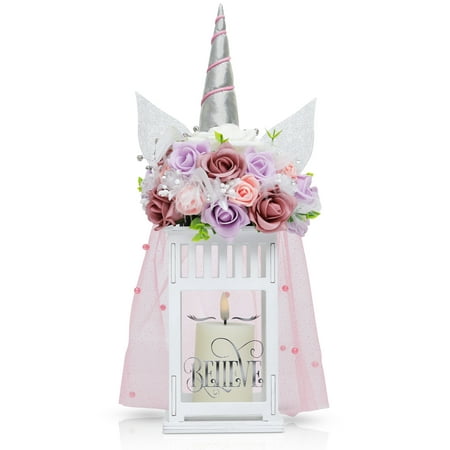 Amitie Lane DIY Unicorn Lantern Craft Kit  Night Light  Bedroom Décor  Arts and Craft Kit  Girls Age 6