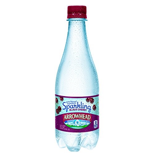 Arrowhead Sparkling Mountain Spring Water, Black Cherry, 16.9 Fl Oz