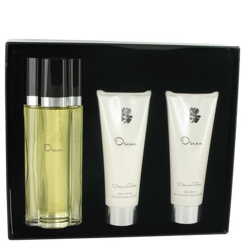 OSCAR by Oscar De La Renta Gift Set - 3.4 Oz Eau De Toilette Spray + 3.4 Oz Body Lotion + 3.4 Oz Shower Gel-Women