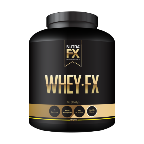 Nutrafx Ultra-filtered Whey Protein Concentrate 71 Serving 130 Calories 23g Protein Loaded with 4924mg BCAA 5 Lbs. {Vanilla} Supports Lean Muscle Mass