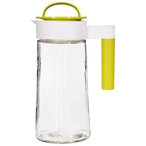Palais Glassware Clear Glass Pitcher - 60 Oz- with Colored Lid and Spout (Gr.