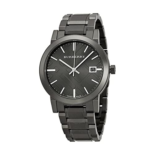 Swiss Rare Gunmetal Black Gray Date Dial 38mm Unisex Men Women Stainless Steel Wrist Watch the City BU9007
