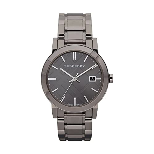 Swiss Rare Gunmetal Black Gray Date Dial 38mm Unisex Men Women Stainless Steel Wrist Watch the City BU9007 thumbnail