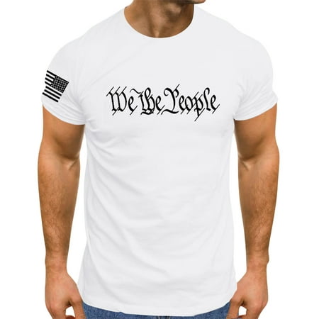 Akiihool Mens Graphic Tees Men S Short Sleeve Soft T-Shirt Casual Solid Color Crew Neck Tee Tops Pocket Shirt (White L)
