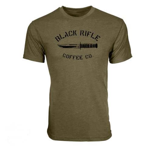 Black Rifle Coffee Combat Knife T-Shirt, Military Green, Size Small