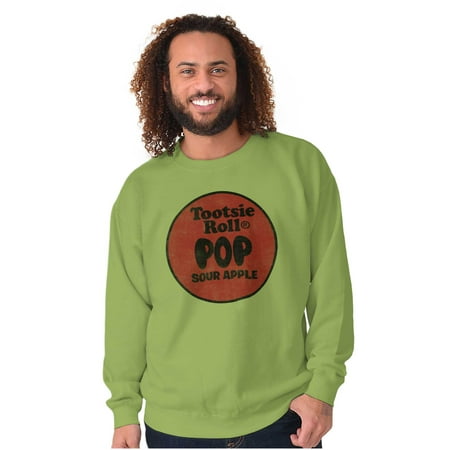 Retro Tootsie Pop Flavors Sour Apple Sweatshirt for Men or Women Brisco Brands 2X