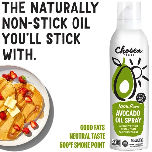 Chosen Foods 100% Pure Avocado Oil Spray, Keto and Paleo Diet Friendly, Kosher Cooking Spray for Baking, High-Heat Cooking and Frying (6 Oz, 6 Pack) thumbnail