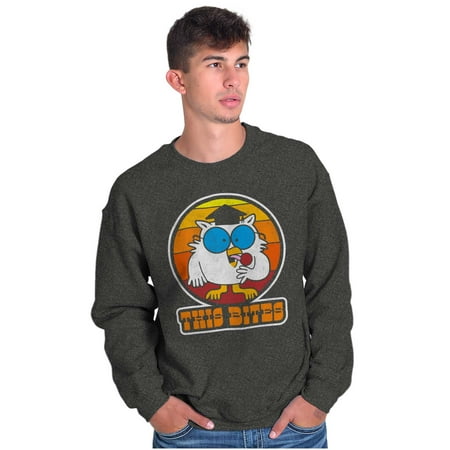 This Bites Funny Mr Owl Tootsie Pop Sweatshirt for Men or Women Brisco Brands S