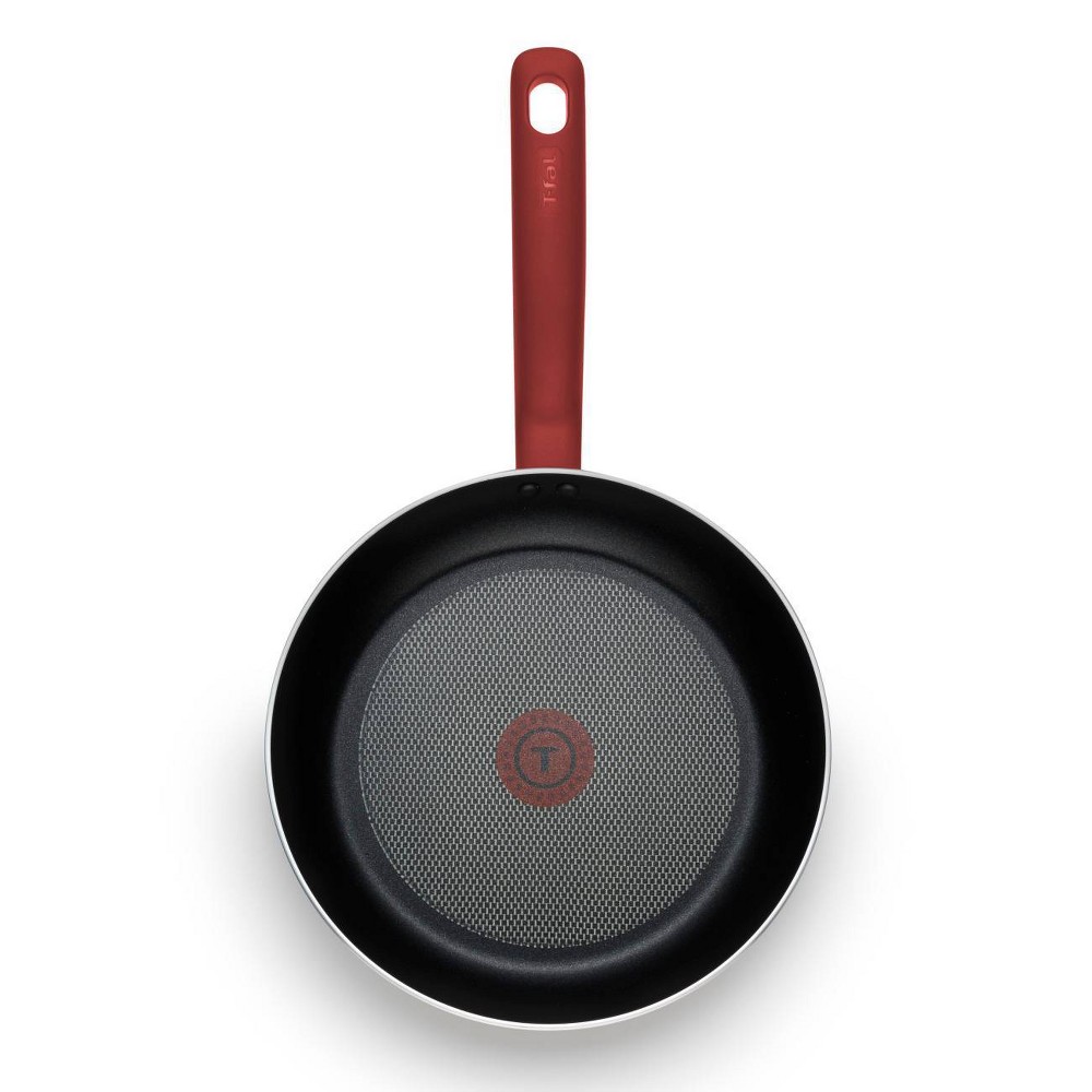 T-fal 12 Frying Pan, Simply Cook Nonstick Cookware Red: Ergonomic Stay-Cool Handle, Oven & Dishwasher Safe