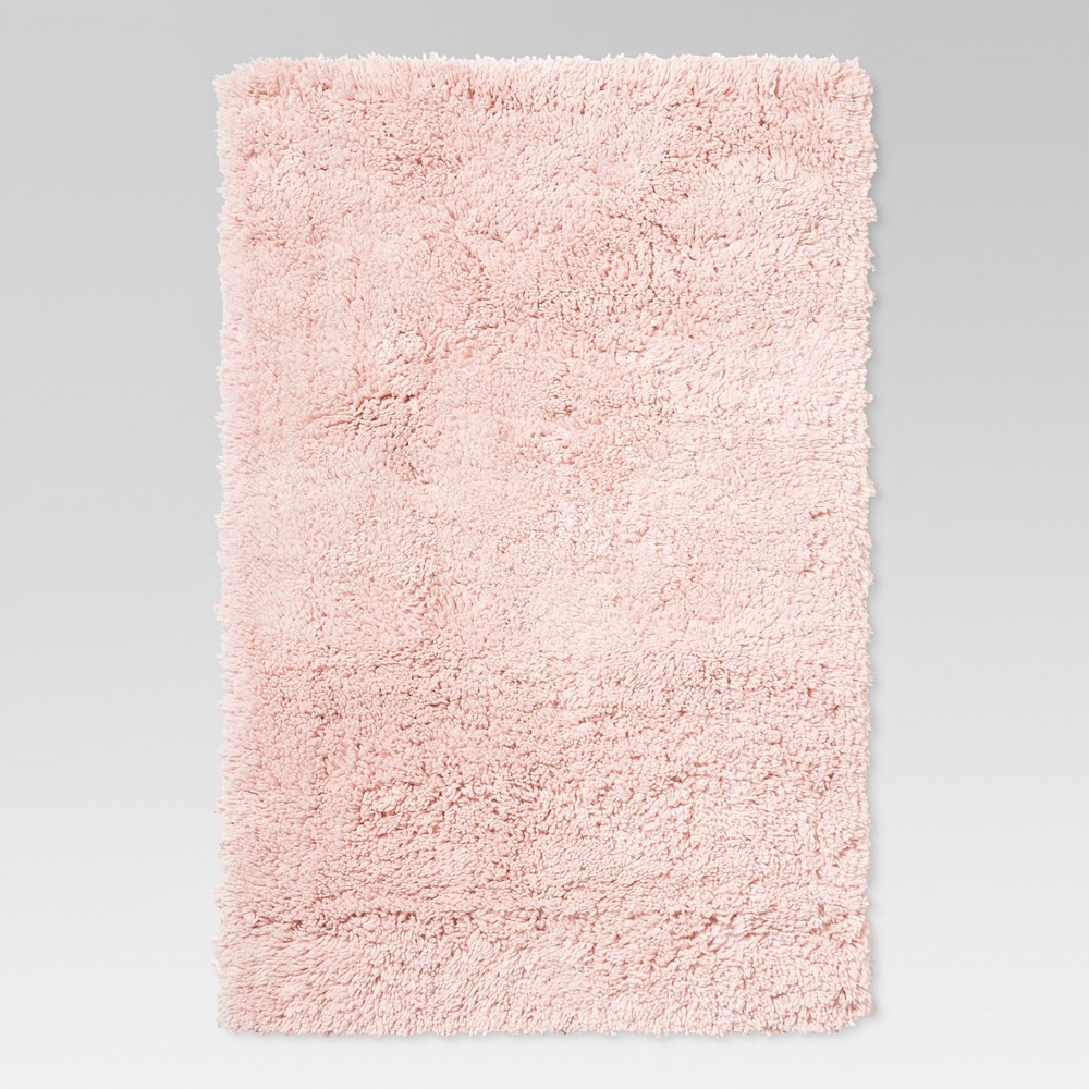 Pink Solid Tufted Washable Accent Rug 4'X5'6 - Room Essentials