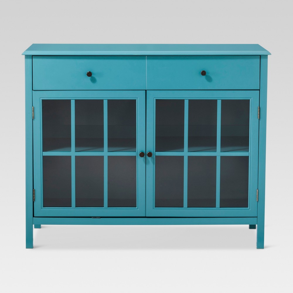 Windham 2 Door Accent Buffet, Cabinet with Shelves - Teal - Threshold™