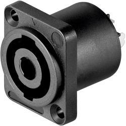 Audio Jack RJ45 Socket, Straight Number of Pins: 4 Black Goobay 1 Pc(s)