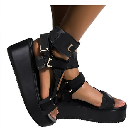 GWAABD Slingback Sandals Women Platform Comfortable Strap Shoes Open Sandals Beach Toe Ankel for Womens Women S Sandals