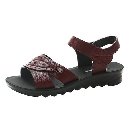 GWAABD Women Sandals Plus Size Wedges Shoes Women Sandals Shoes Comfortable Flip Flops for Women with Arch Support Summer Casual Wedge Sandals Shoes M