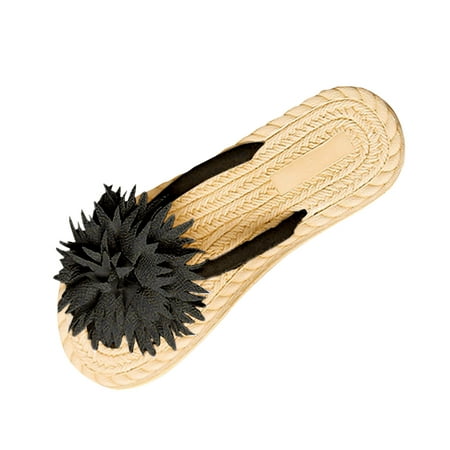 GWAABD Womens Dress Sandals Women Sandals Summer Beach Shoes Flip Flop Fashionable Flowers Comfortable Flat Light Casual