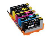 5PKs Ink Cartridge for HP 564XL Black/Color PhotoSmart 5511 7510 7520 7525 D5445