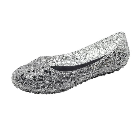 GWAABD Summer Wedge Sandals for Women Breathable Flat Out Hollowed Bird S Bottom Sandals Women S Jelly Women S Sandals