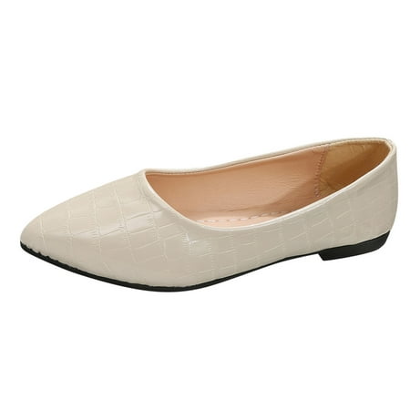 GWAABD Dress Woman Shoes Casual Fashion Women S Non Slip Slip on Mesh Stone Pattern Breathable Leisure Work Single Shoes