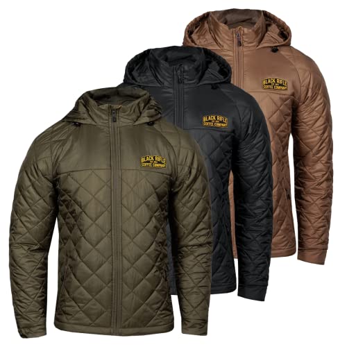Black Rifle Coffee Lightweight Full Zip Puff Jacket, Faded Olive, Size XL thumbnail