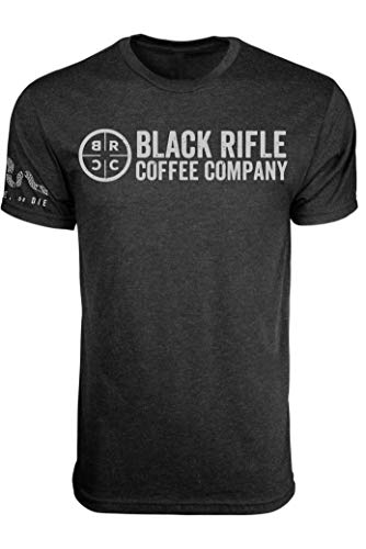 Black Rifle Coffee Company Classic Logo T Shirt (XXL) | Polyester Cotton Rayon Blended Mens Tshirt Comes in Size Small, Medium, Large, XL, XXL, XXXL B