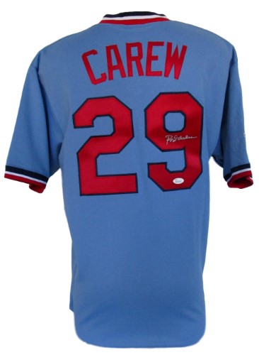 Rod Carew Signed Minnesota Twins Majestic Jersey Size L JSA ITP